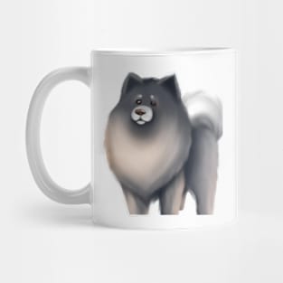 Cute Keeshond Drawing Mug